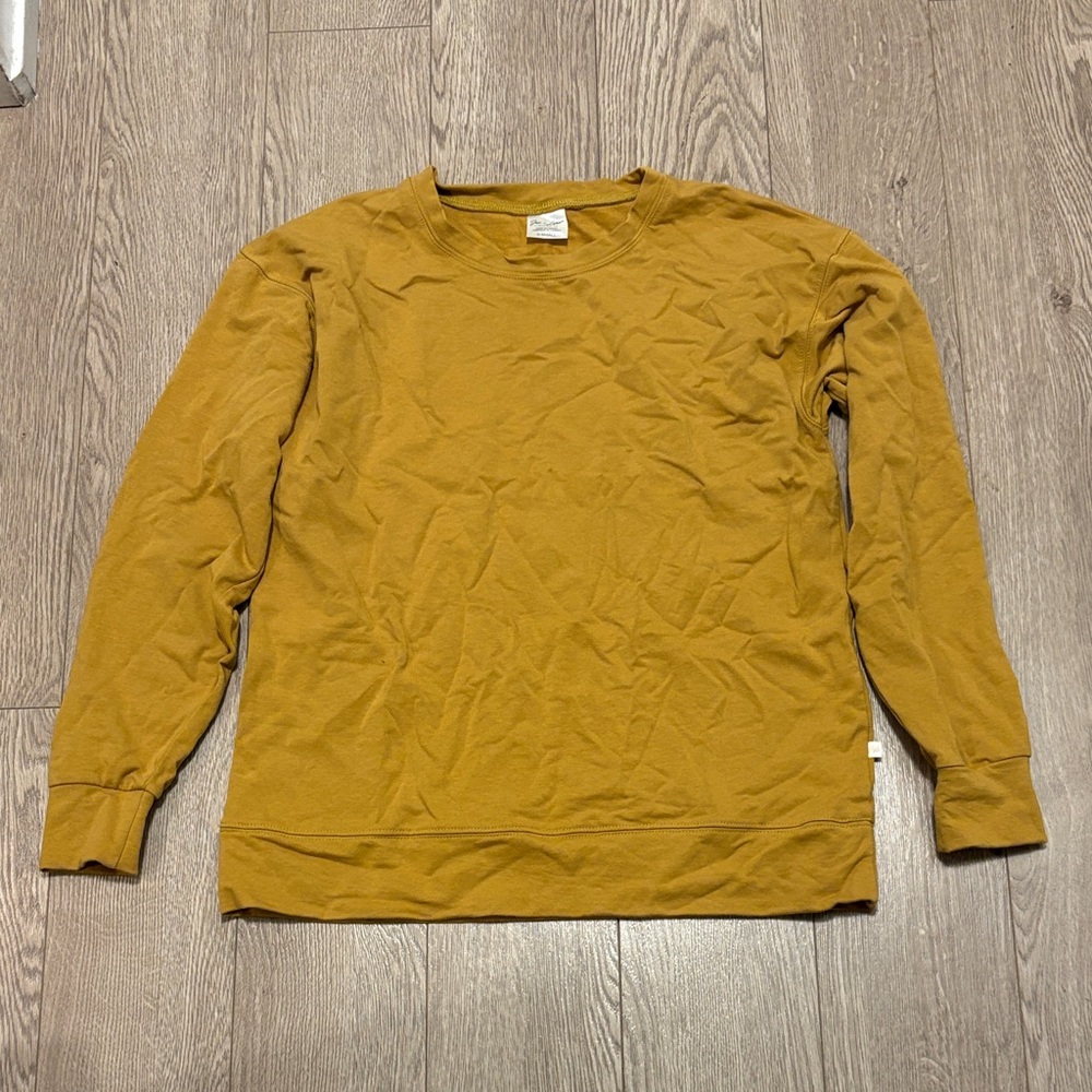 Jax and Lennon Mustard Long Sleeve Crewneck Sweatshirt
